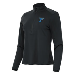 St. Louis Blues Antigua Women's Tribute Half-Zip Pullover - Gray | US 203361839
