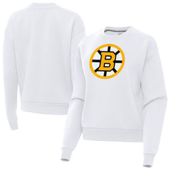 Boston Bruins Antigua Women's Victory Pullover Sweatshirt - White | US 203361843