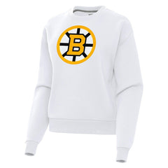 Boston Bruins Antigua Women's Victory Pullover Sweatshirt - White | US 203361843