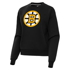 Boston Bruins Antigua Women's Victory Pullover Sweatshirt - Black | US 203361844