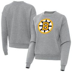 Boston Bruins Antigua Women's Victory Pullover Sweatshirt - Heather Gray | US 203361845