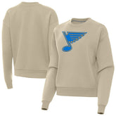 St. Louis Blues Antigua Women's Victory Pullover Sweatshirt - Khaki | US 203361848