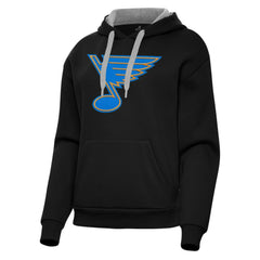 St. Louis Blues Antigua Women's Victory Pullover Hoodie - Black | US 203361853