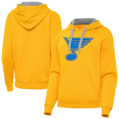 St. Louis Blues Antigua Women's Victory Pullover Hoodie - Gold | US 203361855
