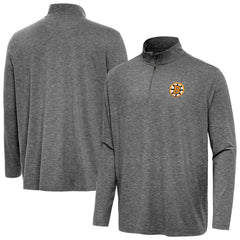 Boston Bruins Antigua Hunk Lightweight Quarter-Zip Pullover - Heather Black | US 203361877