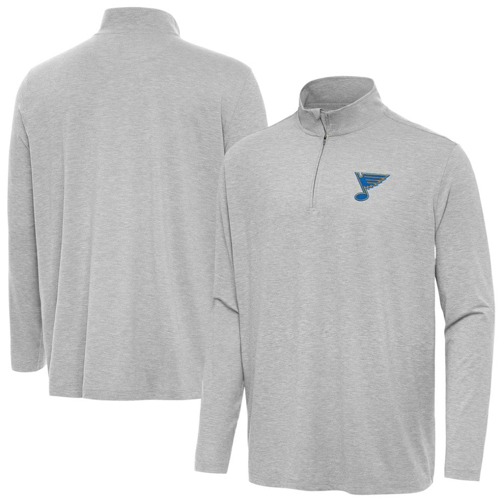 St. Louis Blues Antigua Hunk Lightweight Quarter-Zip Pullover - Heather Gray | US 203361879