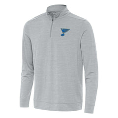 St. Louis Blues Antigua Bright Quarter-Zip Pullover - Heather Gray | US 203361909