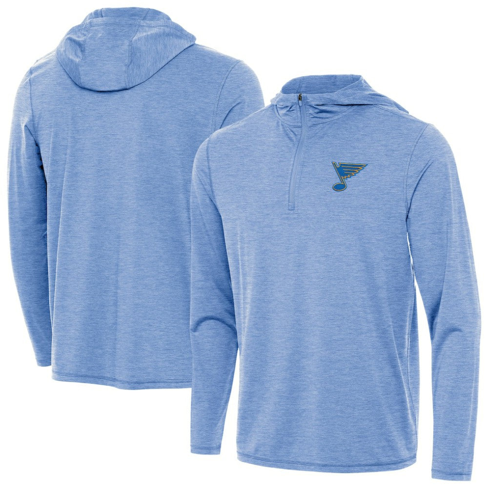 St. Louis Blues Antigua Tidy Quarter-Zip Hoodie - Heather Blue | US 203361910