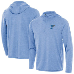 St. Louis Blues Antigua Tidy Quarter-Zip Hoodie - Heather Blue | US 203361910