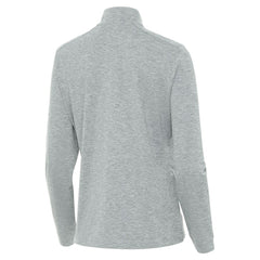 Boston Bruins Antigua Mentor Long Sleeve Quarter-Zip Mock Polo - Heather Gray | US 203361920