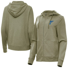 St. Louis Blues Antigua Women's Seeker Full-Zip Hoodie - Olive | US 203361935