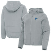 St. Louis Blues Antigua Women's Raglan Universe Full-Zip Hooded Jacket - Gray | US 203361952