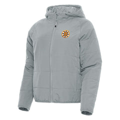 Boston Bruins Antigua Women's Raglan Universe Full-Zip Hooded Jacket - Gray | US 203361955