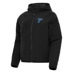 St. Louis Blues Antigua Women's Raglan Universe Full-Zip Hooded Jacket - Black | US 203361956