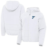 St. Louis Blues Antigua Women's Raglan Universe Full-Zip Hooded Jacket - White | US 203361957