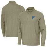St. Louis Blues Antigua Subtle Quarter-Zip Sweatshirt - Olive | US 203361974