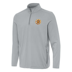 Boston Bruins Antigua Perilous Quarter-Zip Sweatshirt - Gray | US 203361987