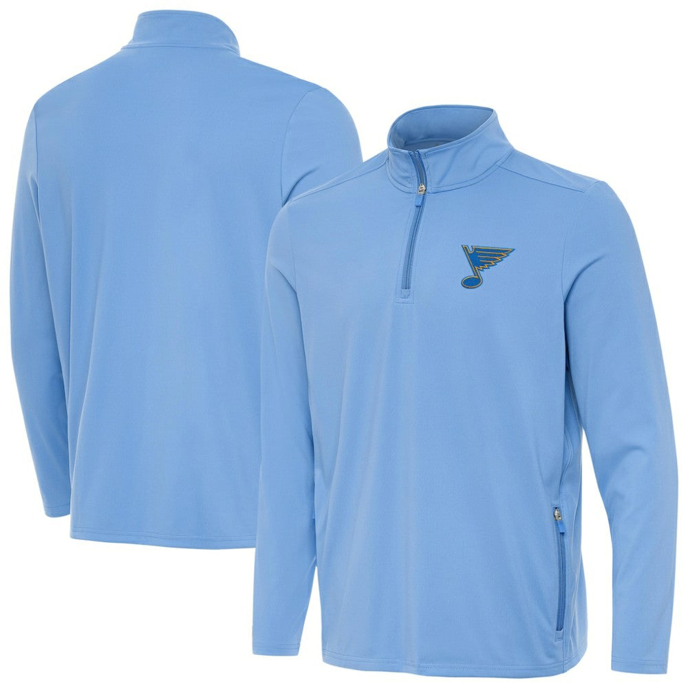 St. Louis Blues Antigua Perilous Quarter-Zip Sweatshirt - Blue | US 203361990