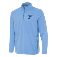 St. Louis Blues Antigua Perilous Quarter-Zip Sweatshirt - Blue | US 203361990