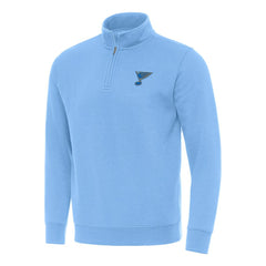 St. Louis Blues Antigua Victory Quarter-Zip Pullover Top - Blue | US 203362003