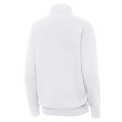 Boston Bruins Antigua Women's Victory Quarter-Zip Pullover Top - White | US 203362011
