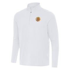 Boston Bruins Antigua Intent Quarter-Zip Top - White | US 203362077