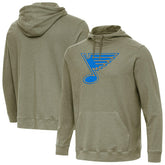 St. Louis Blues Antigua Cloud Pullover Hoodie - Olive | US 203362084