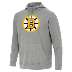 Boston Bruins Antigua Cloud Pullover Hoodie - Heather Black | US 203362089