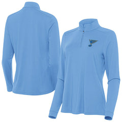 St. Louis Blues Antigua Women's Intent Quarter-Zip Pullover - Blue | US 203362145