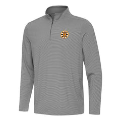 Boston Bruins Antigua Twine Quarter-Zip Pullover - Black | US 203362158