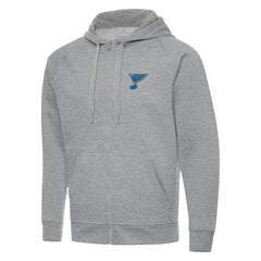 St. Louis Blues Antigua Victory Full-Zip Hoodie - Heather Gray | US 203362184