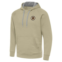 Boston Bruins Antigua Victory Pullover Hoodie - Khaki | US 203362219
