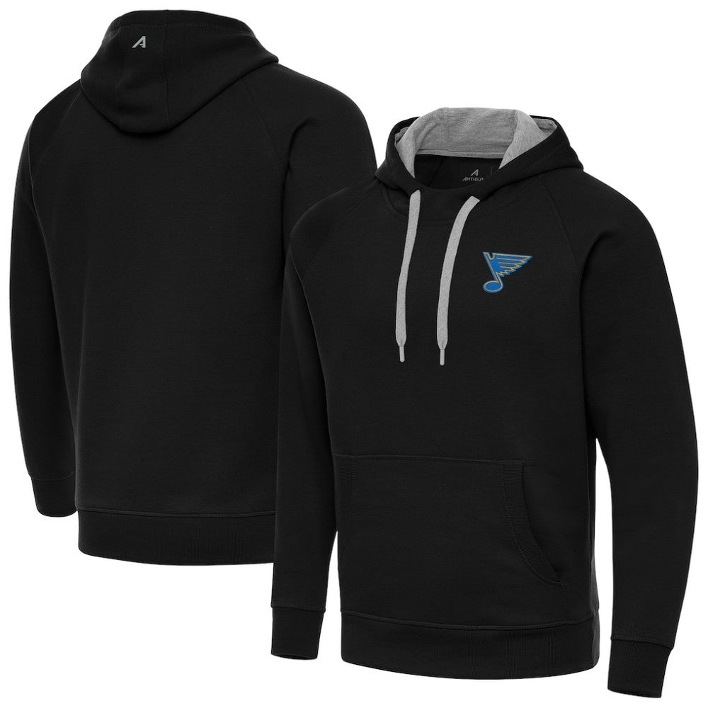 St. Louis Blues Antigua Victory Pullover Hoodie - Black | US 203362223
