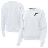 St. Louis Blues Antigua Women's Victory Pullover Sweatshirt - White | US 203362234