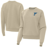 St. Louis Blues Antigua Women's Victory Pullover Sweatshirt - Khaki | US 203362236
