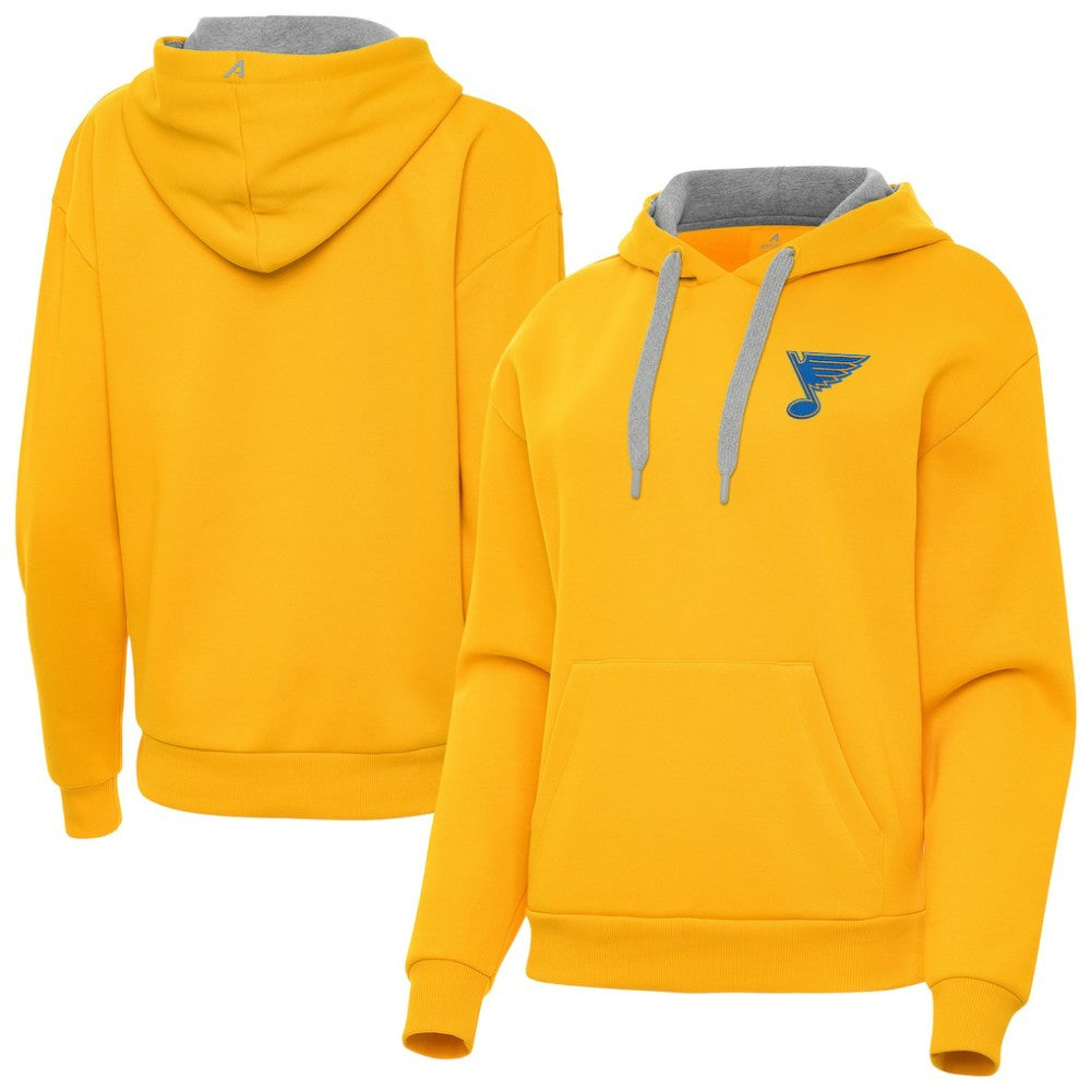 St. Louis Blues Antigua Women's Victory Pullover Hoodie - Gold | US 203362246