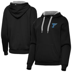 St. Louis Blues Antigua Women's Victory Pullover Hoodie - Black | US 203362248