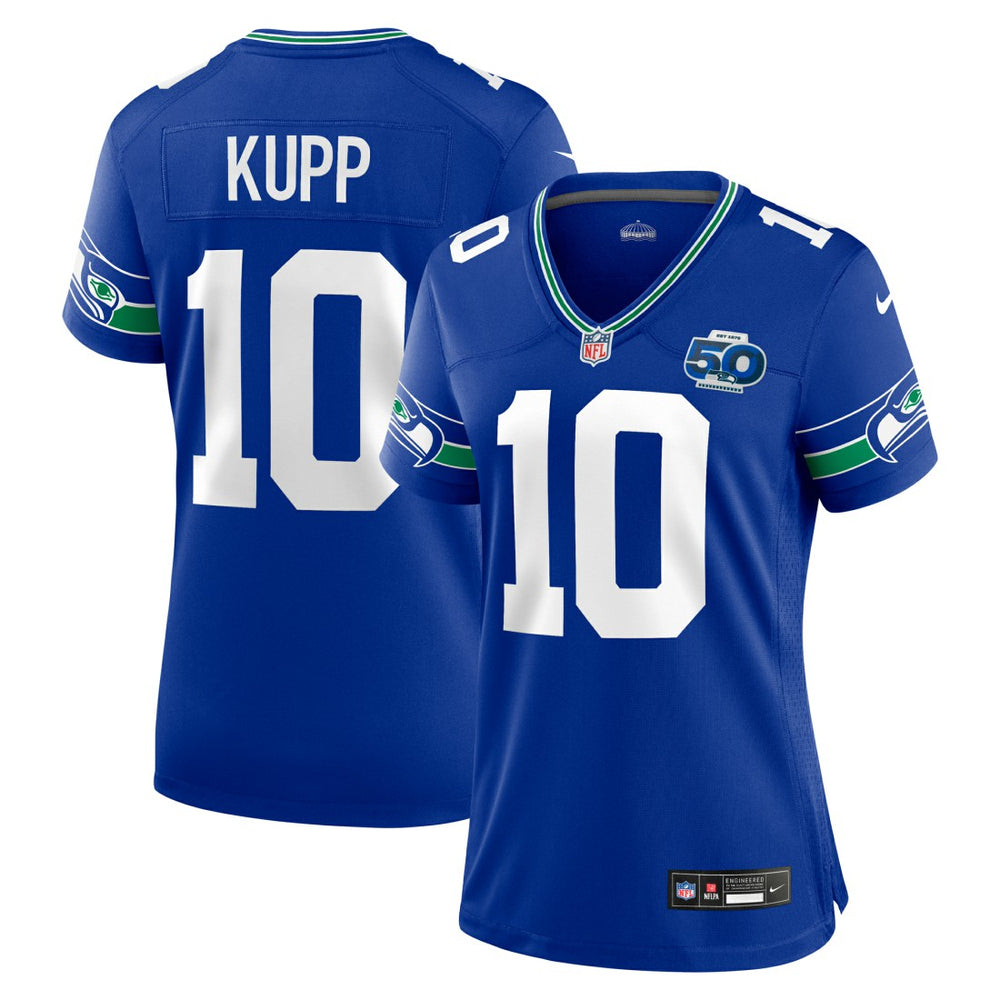 Cooper Kupp Seattle Seahawks Women's Alternate 50th Season Game Jersey - Royal Jerseys