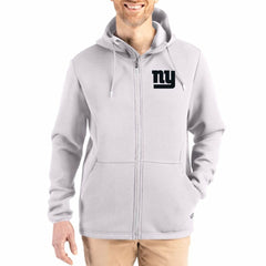 New York Giants Cutter & Buck Roam Epic Comfort Recycled Full-Zip Hoodie Jacket - Gray Hoodies