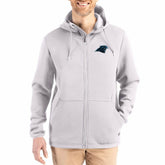 Carolina Panthers Cutter & Buck Roam Epic Comfort Recycled Full-Zip Hoodie Jacket - Gray Hoodies
