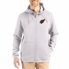 Arizona Cardinals Cutter & Buck Roam Epic Comfort Recycled Full-Zip Hoodie Jacket - Gray Hoodies