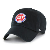 Detroit Pistons '47 Core Logo Clean Up Adjustable Hat Black - 47 brand