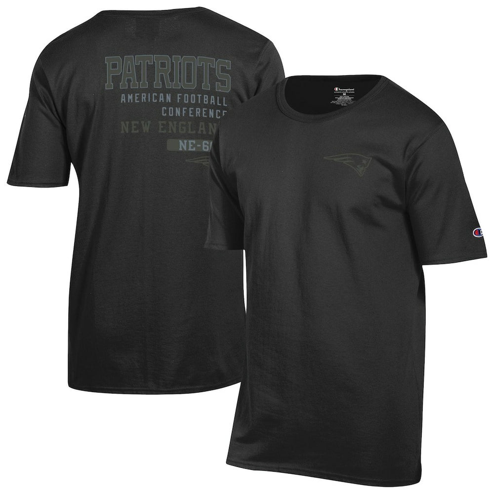 New England Patriots Champion Tonal Logo T-Shirt - Black T-shirts