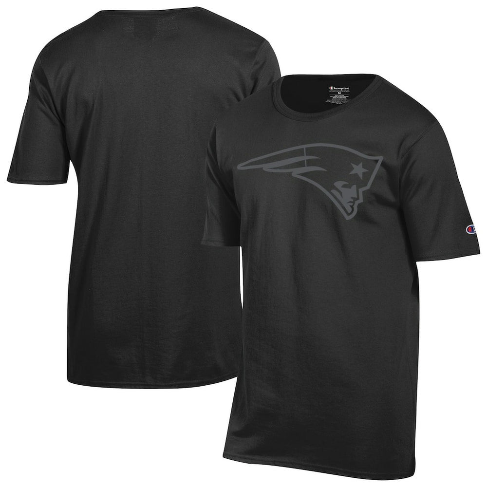 New England Patriots Champion Tonal Logo T-Shirt - Black T-shirts