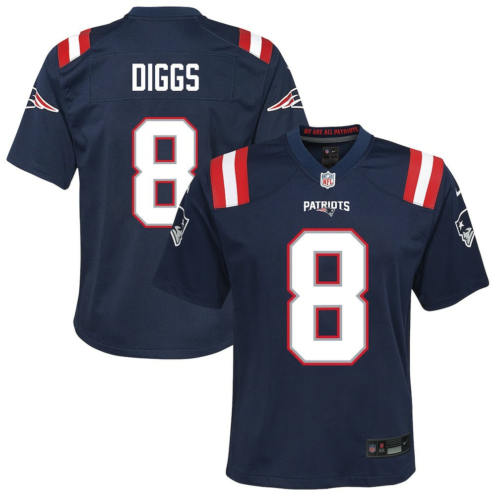 Stefon Diggs New England Patriots Youth Team Game Jersey - Navy Jerseys