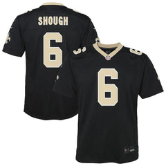 Tyler Shough New Orleans Saints Youth Team Game Jersey - Black Jerseys