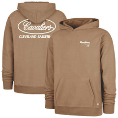 Cleveland Cavaliers '47 Triple Double Foundation Premium Hoodie Sweatshirt Khaki - 47 brand