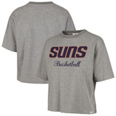Phoenix Suns '47 Women's Pivot Drop Needle Cropped T-Shirt Gray - 47 brand outlet