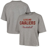 Cleveland Cavaliers '47 Women's Pivot Drop Needle Cropped T-Shirt Gray - 47 brand