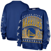 Golden State Warriors '47 Women's Go Big Oversized Sweatshirt Royal - 47 brand